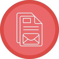 Email Flat Circle Multicolor Design Icon vector