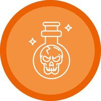 Potion Flat Circle Multicolor Design Icon vector