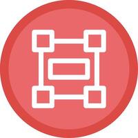 Rectangle frame Flat Circle Multicolor Design Icon vector
