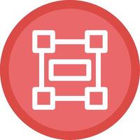 Rectangle frame Flat Circle Multicolor Design Icon vector