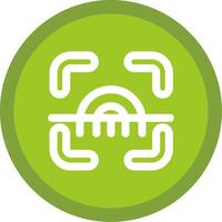 Scanner Flat Circle Multicolor Design Icon vector