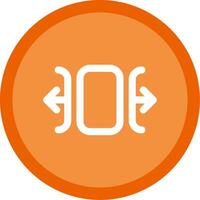 Carousel horizontal Flat Circle Multicolor Design Icon vector