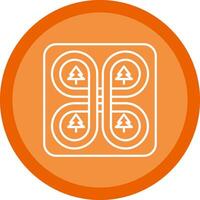 Overpass Flat Circle Multicolor Design Icon vector