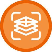 Fill adjustment layer Flat Circle Multicolor Design Icon vector