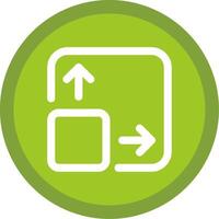 Expand Flat Circle Multicolor Design Icon vector