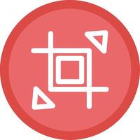 Expand crop resize Flat Circle Multicolor Design Icon vector