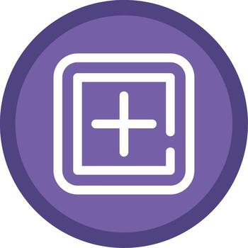 Add square Flat Circle Multicolor Design Icon vector