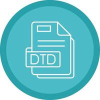 Dtd Flat Circle Multicolor Design Icon vector