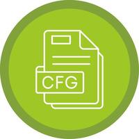 Cfg Flat Circle Multicolor Design Icon vector