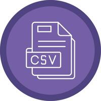 csv plano circulo multicolor diseño icono vector