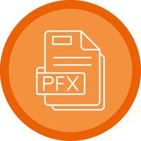 Pfx Flat Circle Multicolor Design Icon vector