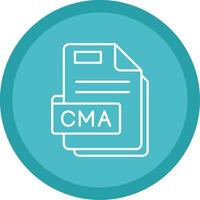 Cma Flat Circle Multicolor Design Icon vector