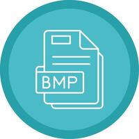 Bmp Flat Circle Multicolor Design Icon vector