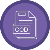Cod Flat Circle Multicolor Design Icon vector