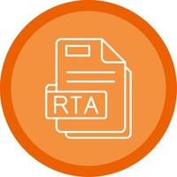 Rta Flat Circle Multicolor Design Icon vector