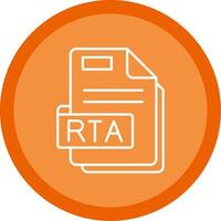 Rta Flat Circle Multicolor Design Icon vector