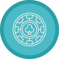 Chip Flat Circle Multicolor Design Icon vector