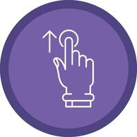 Tap and Move Up Flat Circle Multicolor Design Icon vector