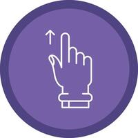 Swipe Up Flat Circle Multicolor Design Icon vector