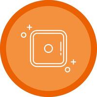 Dice one Flat Circle Multicolor Design Icon vector