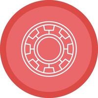 Chip Flat Circle Multicolor Design Icon vector