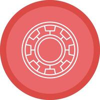 Chip Flat Circle Multicolor Design Icon vector