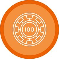 Chip Flat Circle Multicolor Design Icon vector