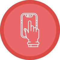 Touch Device Flat Circle Multicolor Design Icon vector