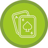 póker plano circulo multicolor diseño icono vector