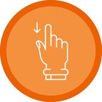 Swipe Down Flat Circle Multicolor Design Icon vector