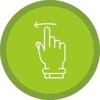 Swipe Left Flat Circle Multicolor Design Icon vector