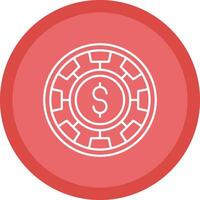 Chip Flat Circle Multicolor Design Icon vector