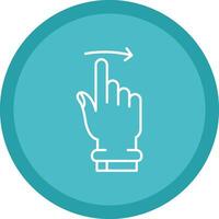 Swipe Right Flat Circle Multicolor Design Icon vector