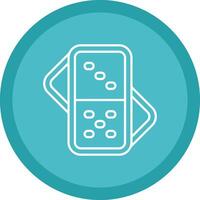 Domino Flat Circle Multicolor Design Icon vector