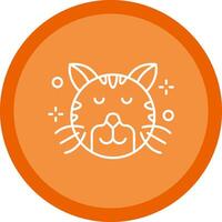 Relieved Flat Circle Multicolor Design Icon vector