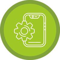 Setting Flat Circle Multicolor Design Icon vector