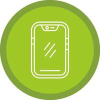 Smartphone Flat Circle Multicolor Design Icon vector
