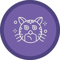 Suspicious Flat Circle Multicolor Design Icon vector