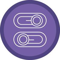 Switch Flat Circle Multicolor Design Icon vector