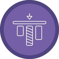 Top alignment Flat Circle Multicolor Design Icon vector