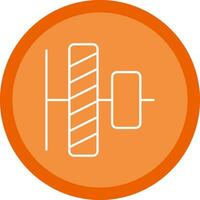 Vertical alignment Flat Circle Multicolor Design Icon vector