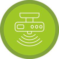 Motion sensor Flat Circle Multicolor Design Icon vector