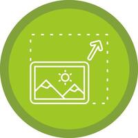 Resize Flat Circle Multicolor Design Icon vector