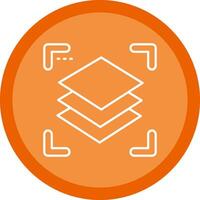 Layers Flat Circle Multicolor Design Icon vector