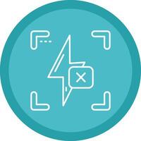 Flash off Flat Circle Multicolor Design Icon vector