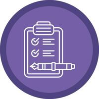 Check list Flat Circle Multicolor Design Icon vector