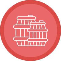 Barrel Flat Circle Multicolor Design Icon vector