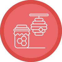 Honey Flat Circle Multicolor Design Icon vector