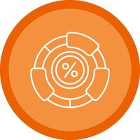 Ratio Flat Circle Multicolor Design Icon vector