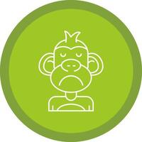 Sad Flat Circle Multicolor Design Icon vector
